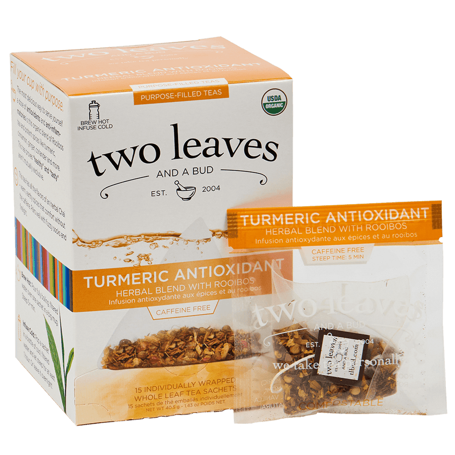 Organic Turmeric Antioxidant Retail Box and envelope