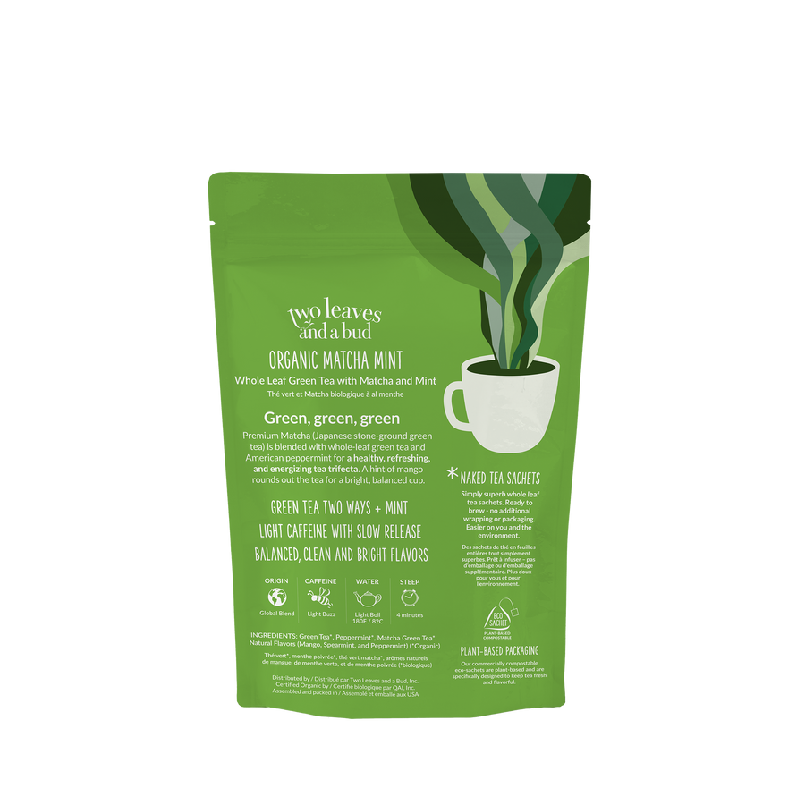 Organic Matcha Mint - 15 Naked Tea Sachets