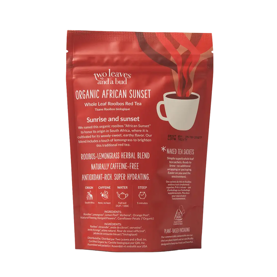 Organic African Sunset Tea - 15 Naked Tea Sachets