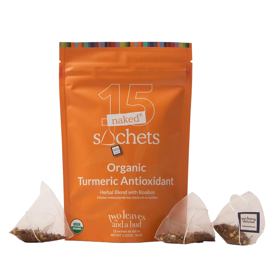 Organic Turmeric Antioxidant Tea - 15 Naked Tea Sachets