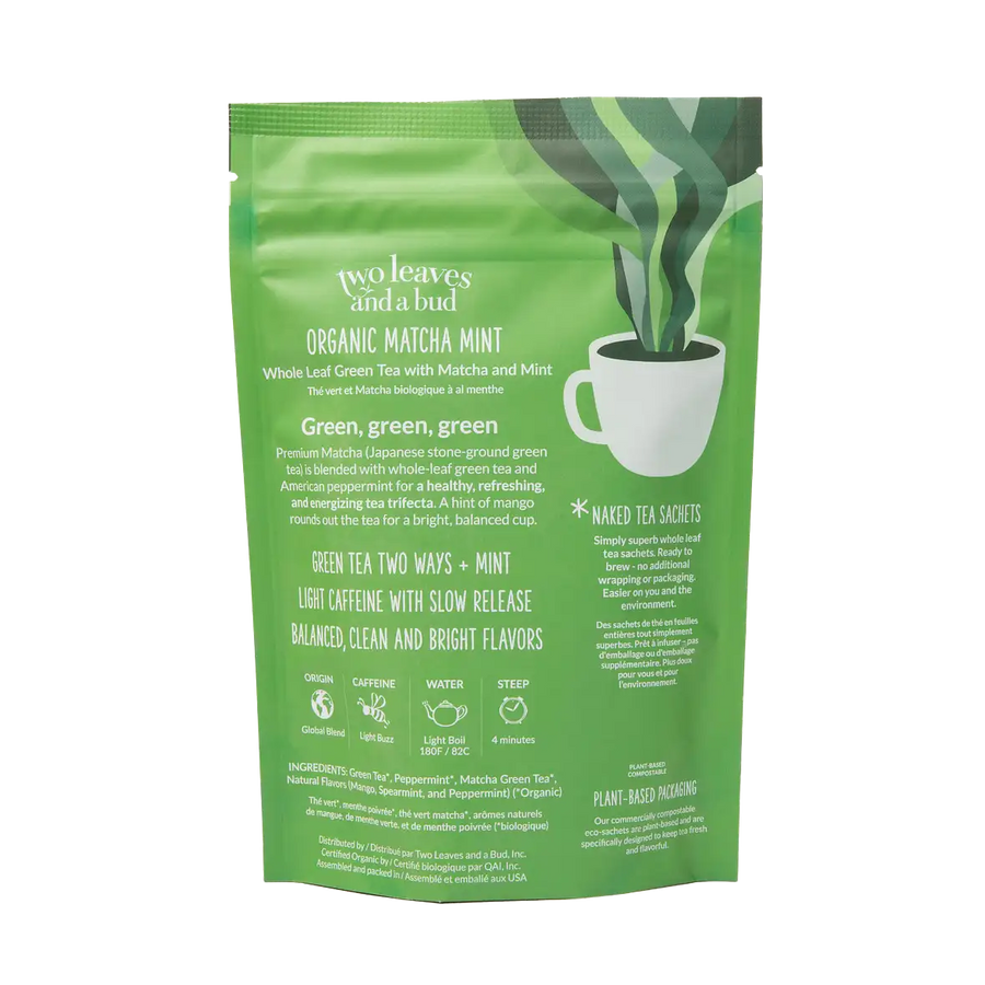 Organic Matcha Mint - 15 Naked Tea Sachets