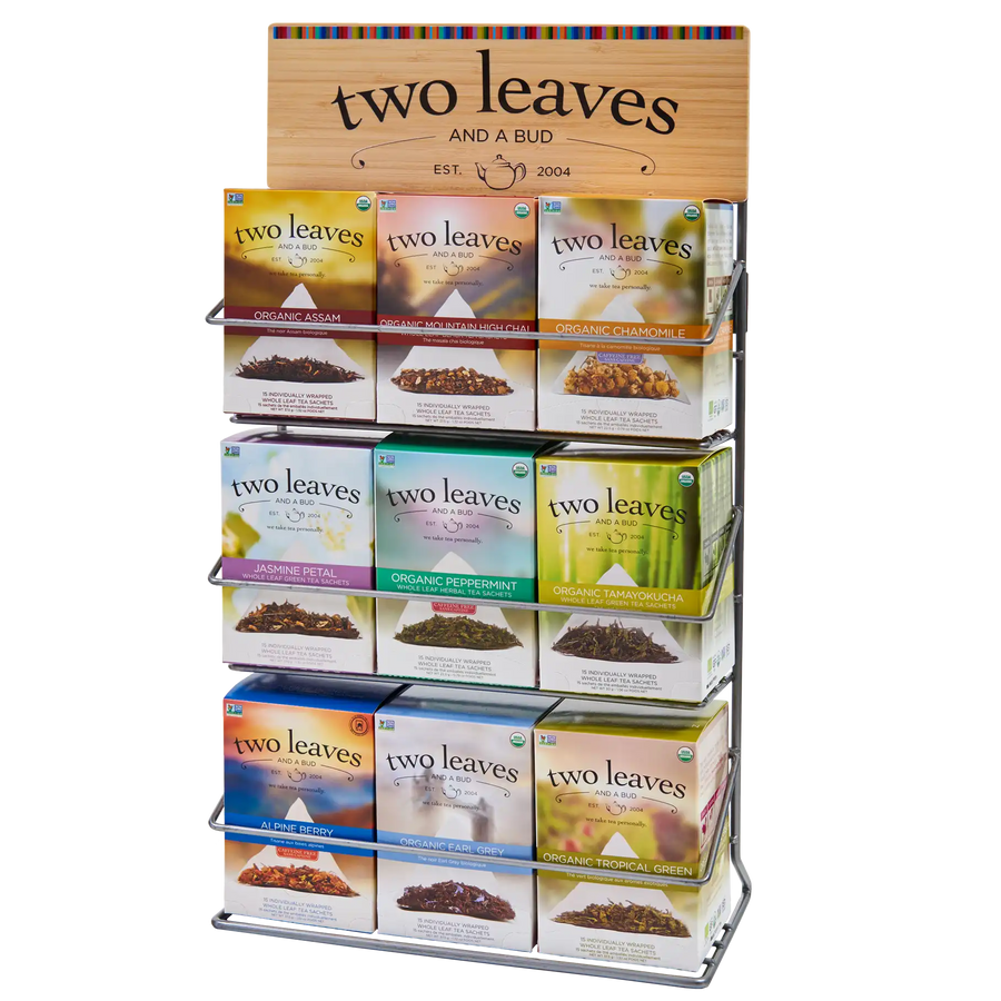 Two Leaves Filled Rack for 9 Teas