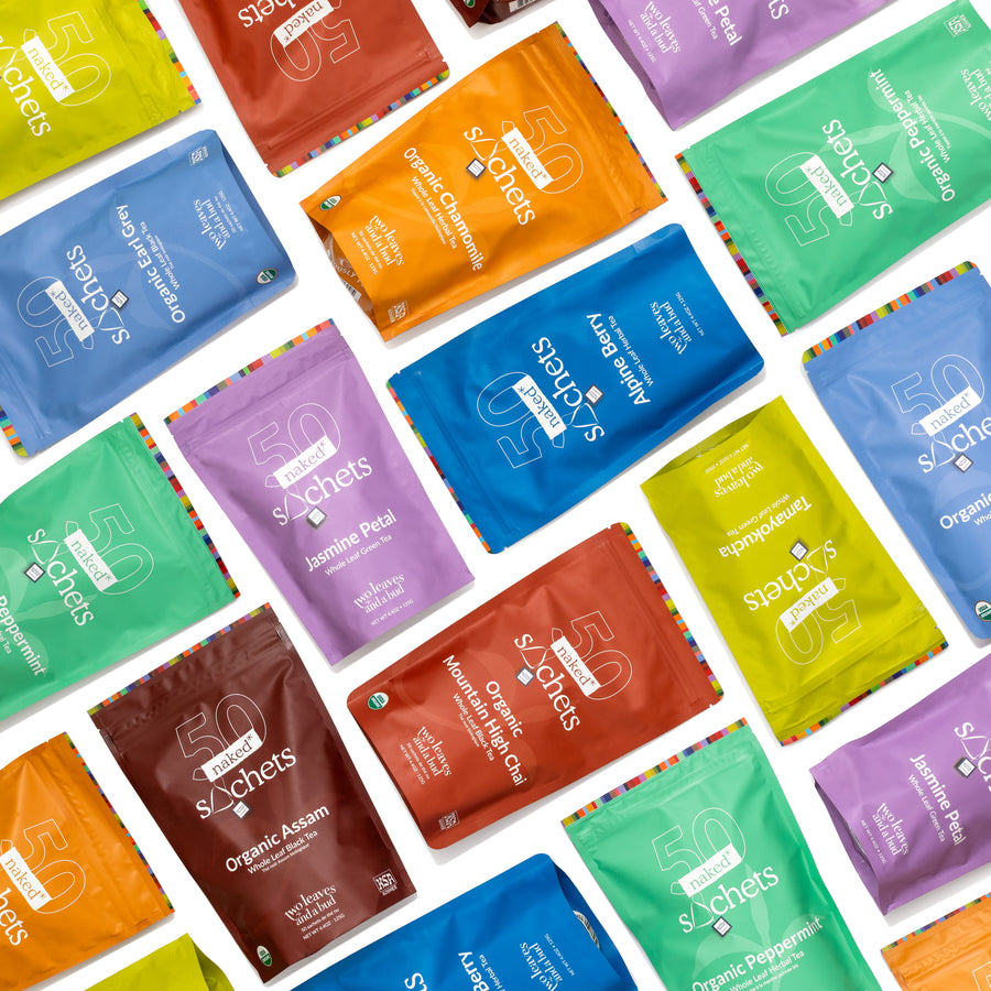 Tea Shashes Organic Mountain High Chai - 50 Naked Tea Sachets