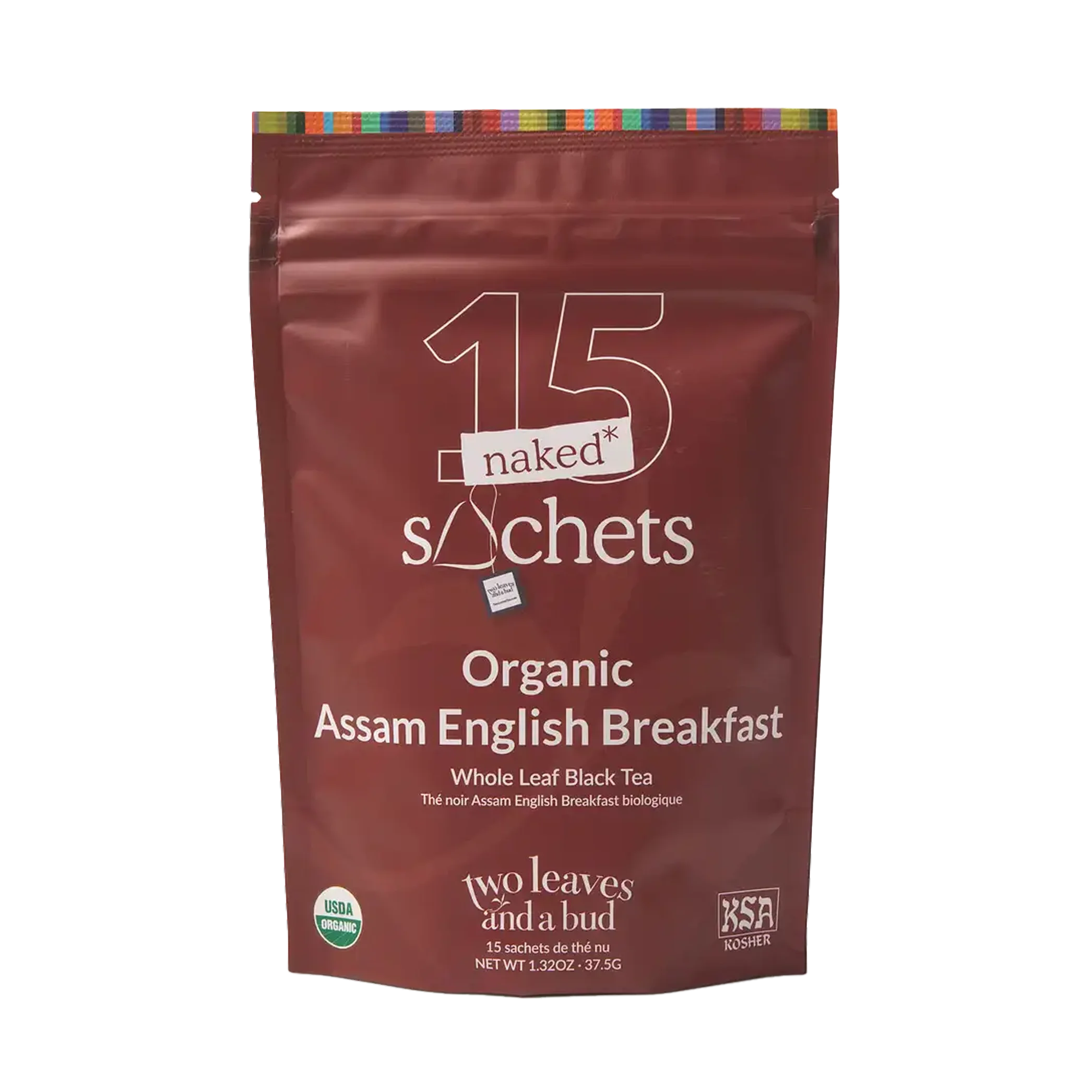 Organic Assam English Breakfast - 15 Naked Tea Sachets