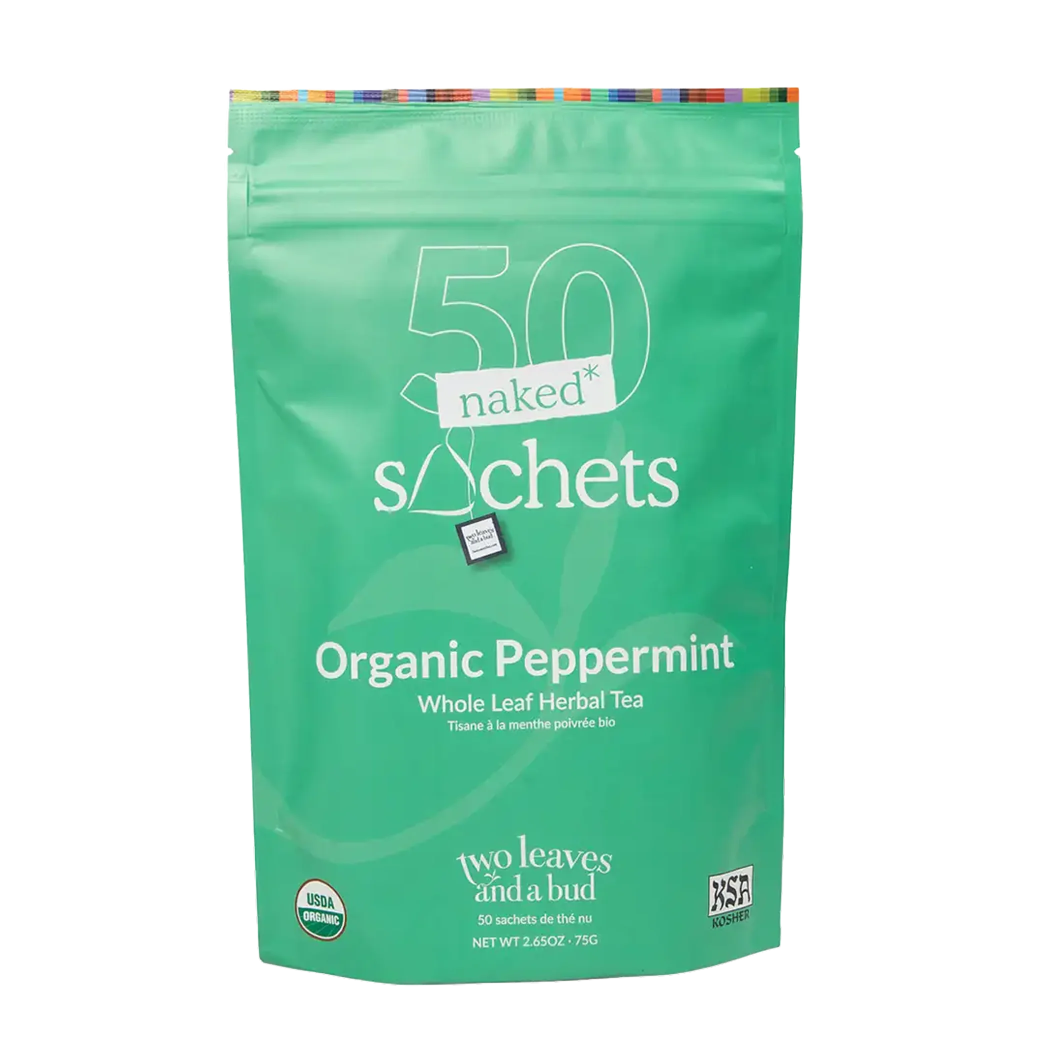 Organic Peppermint - 50 Naked Tea Sachets