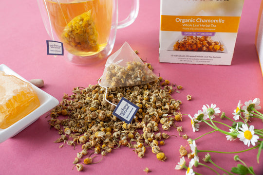 Delicious little flowers: organic chamomile tea