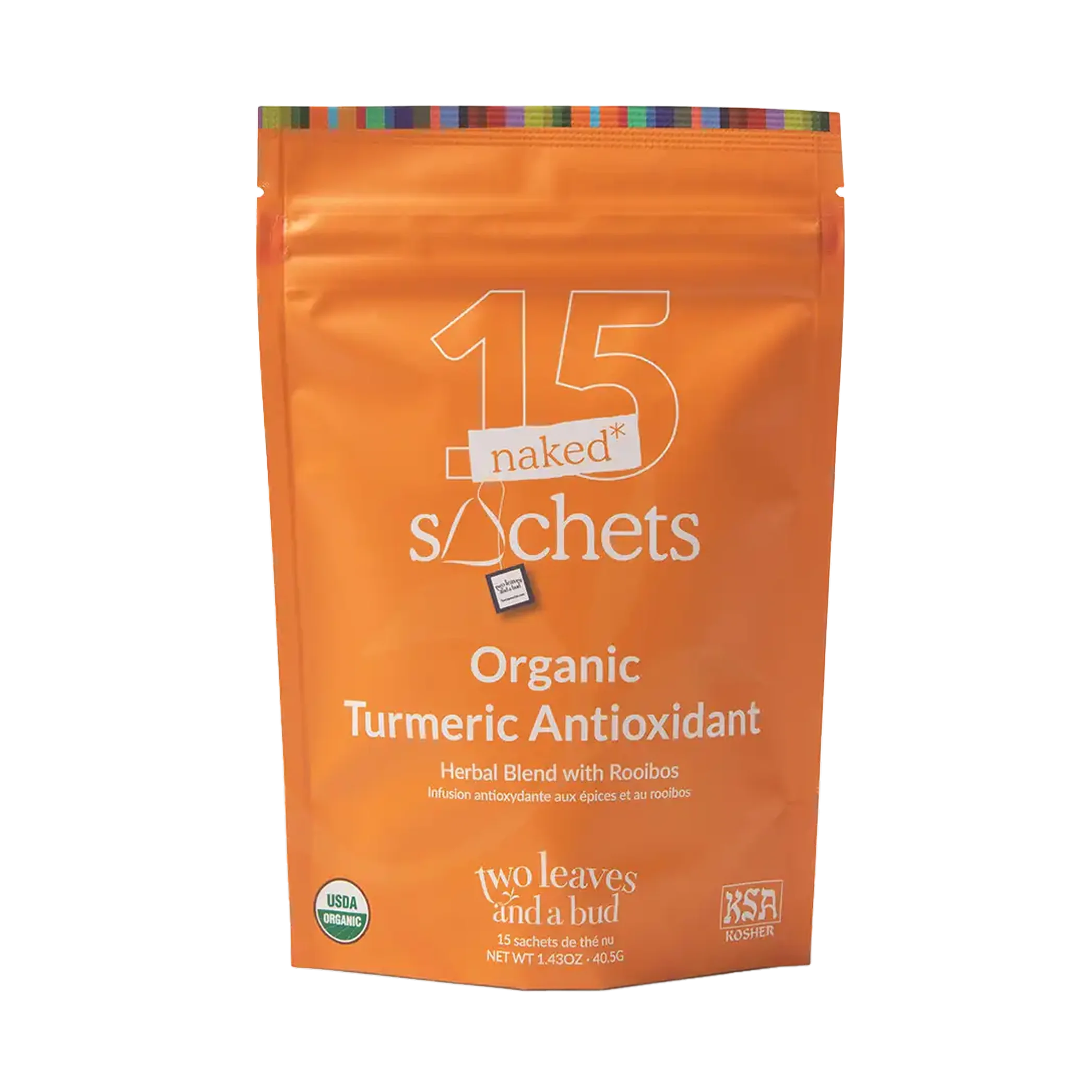 Organic Turmeric Antioxidant Tea - 15 Naked Tea Sachets