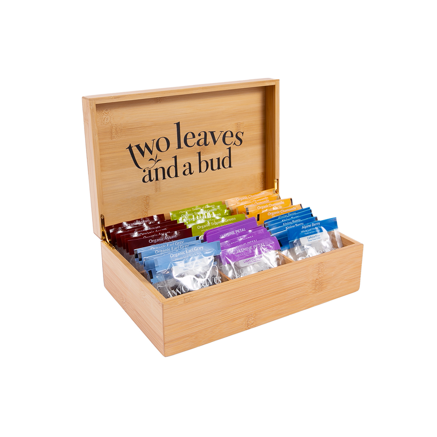 Classic Bamboo Tea Chest - Two Leaves and a Bud