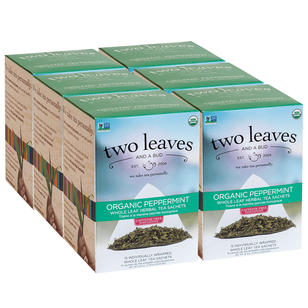 Organic Peppermint Tea Two Leaves and a Bud